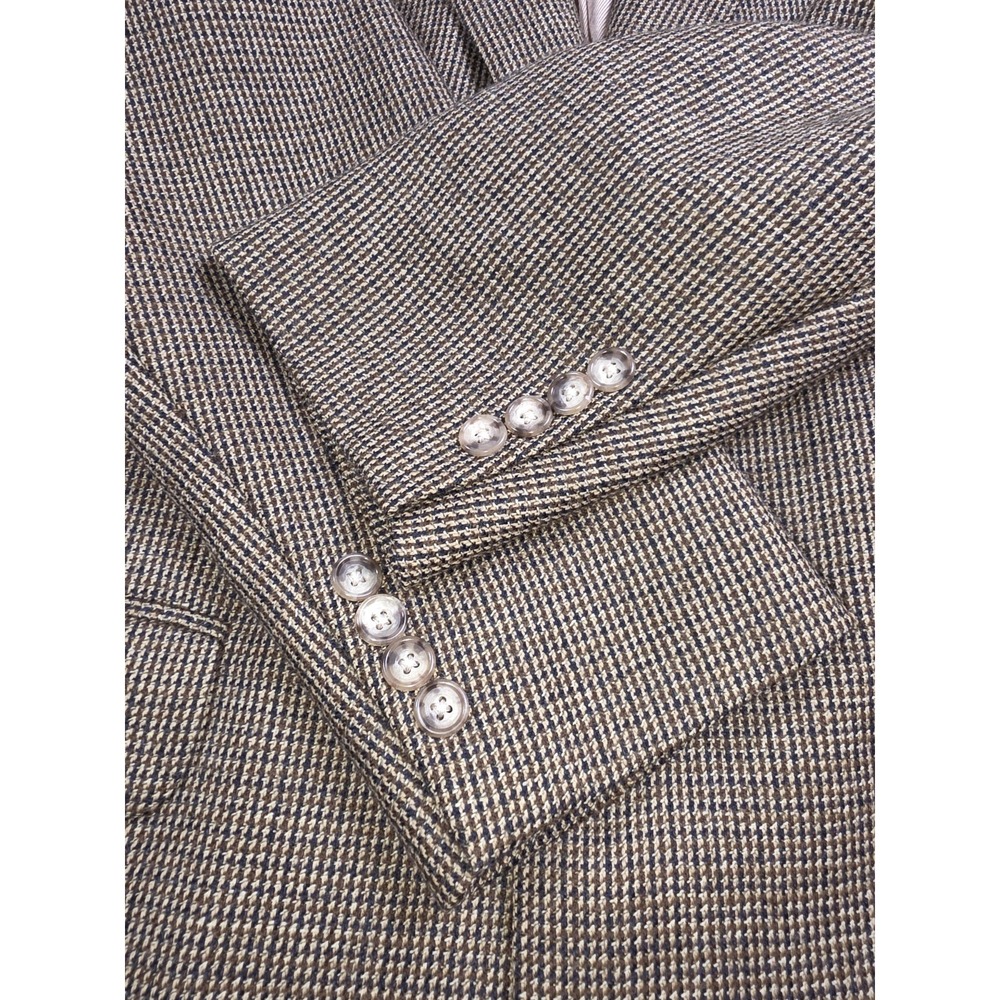 Oscar De La Renta Blazer Jacket Brown Tweed 100% Wool Men's 42L - Picture 4 of 16